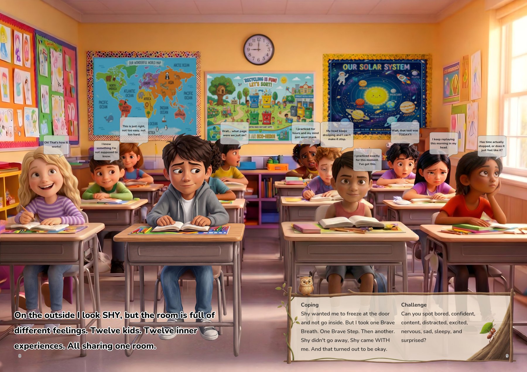 Arriving at the classroom SHY, in a room full of different feelings
