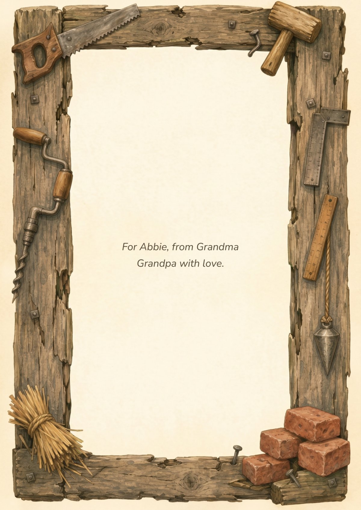 The personalized dedication page